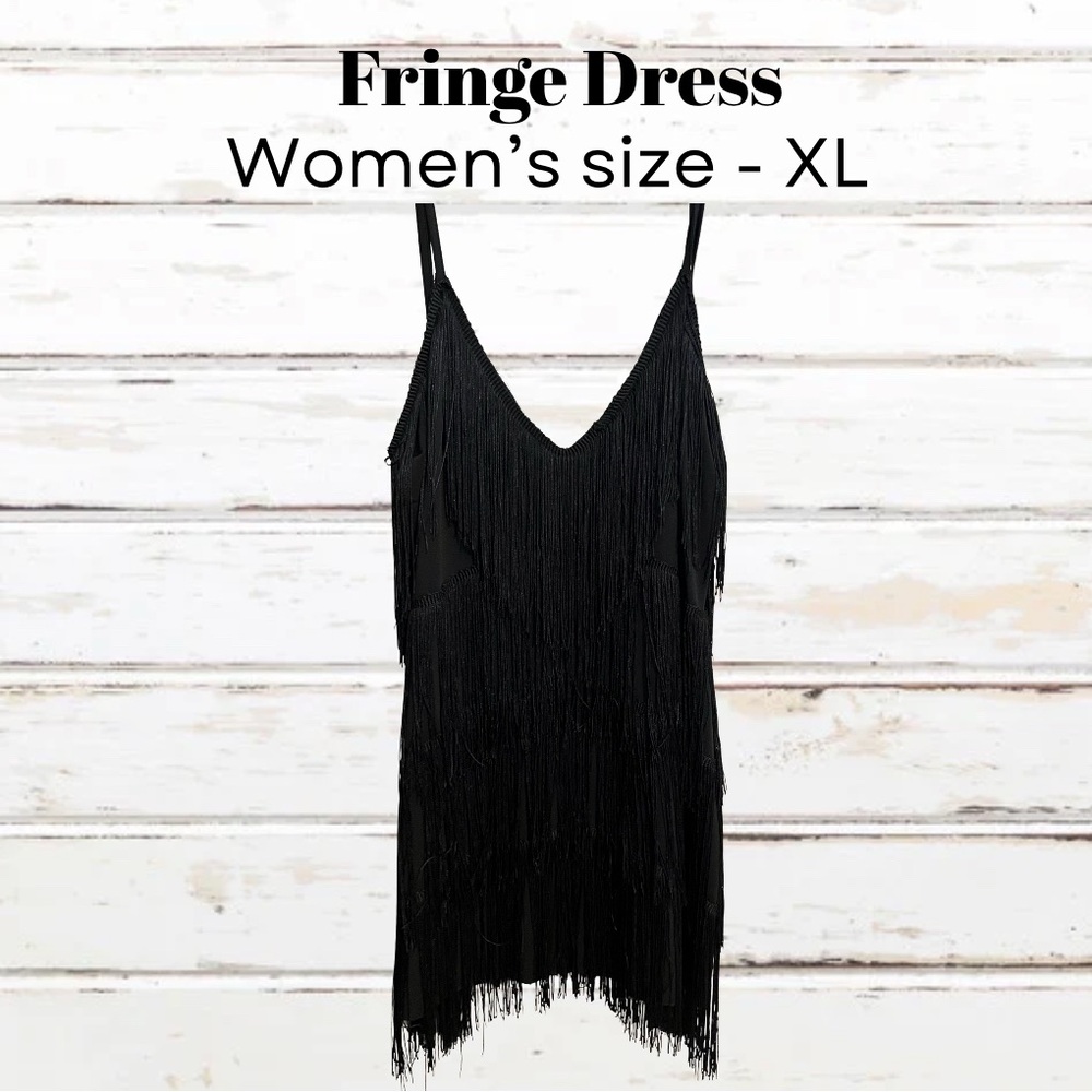 Black Fringe Dress
